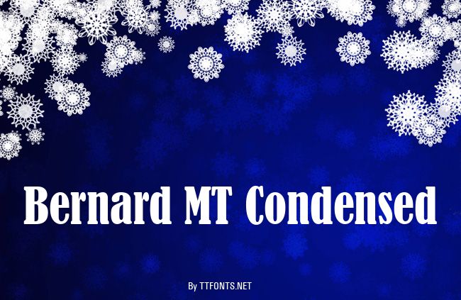 Bernard MT Condensed example